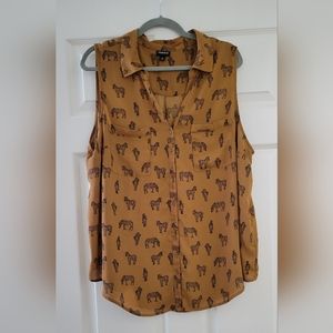 2X Torrid Madison Zebra Georgette Tank